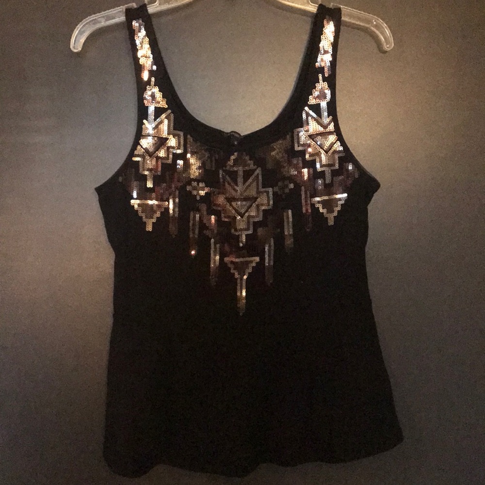 Black Sequin Tank top!